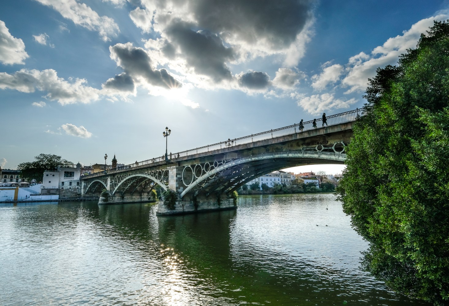 Triana Bridge and Guadalquivir River in Seville, filming locations for Berlin