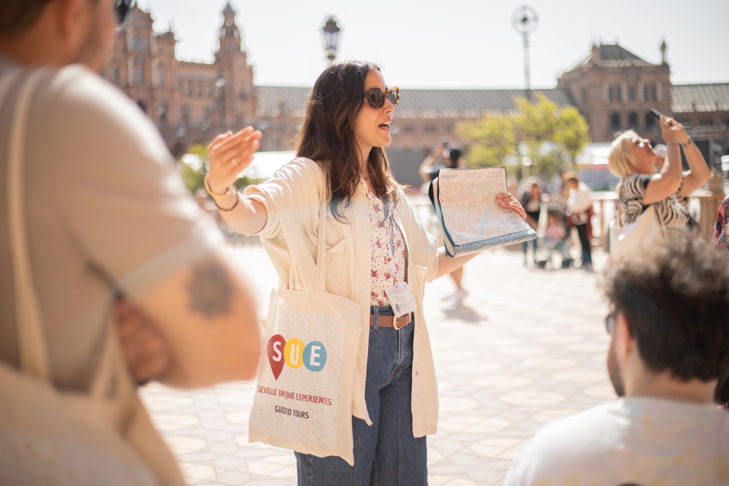 Small group walking tour in Plaza de Espana Seville